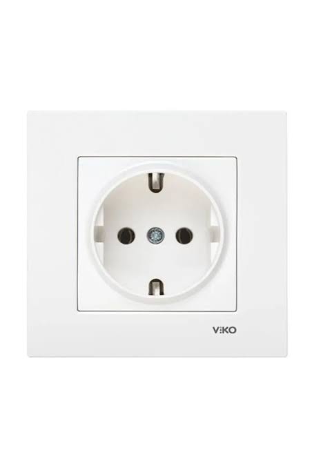 1 Viko Karre Beyaz Topraklı Priz 90967008 - Görsel 1