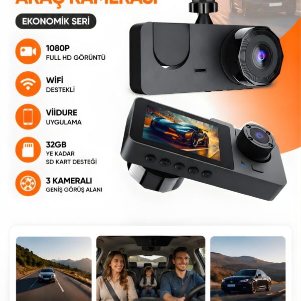 Avenir AV-C232W 3 Kameralı Seri Araç Kamerası
